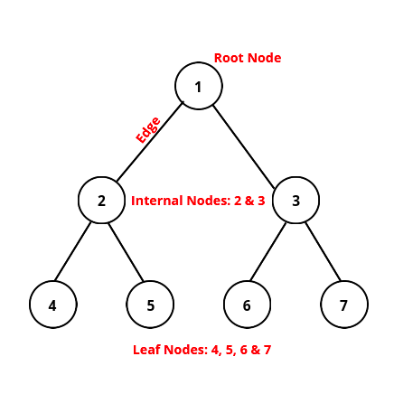 a tree with 7 nodes